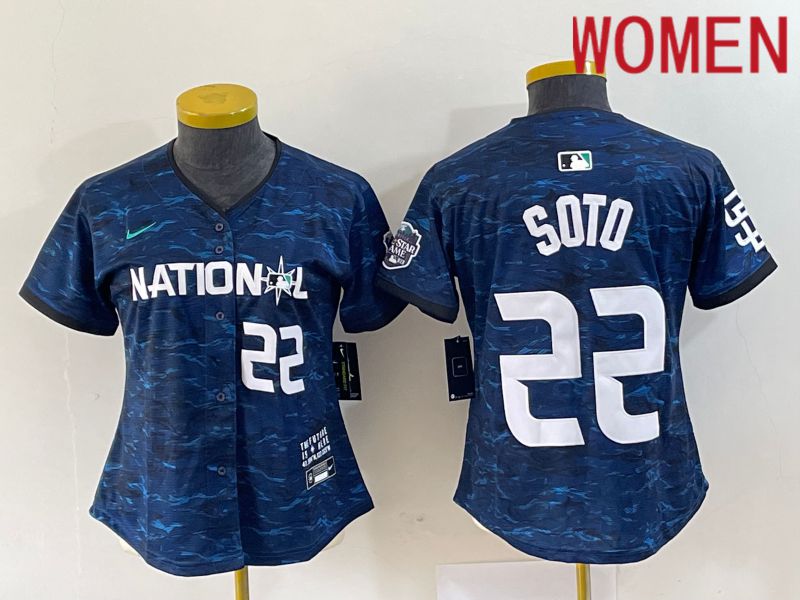 Women San Diego Padres #22 Soto National League Nike Royal 2023 MLB All Star MLB Jersey->youth mlb jersey->Youth Jersey
